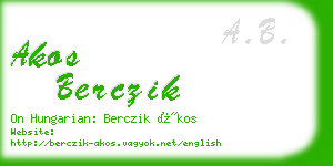 akos berczik business card